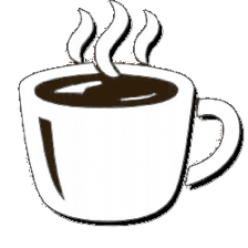 White coffee cup with steam